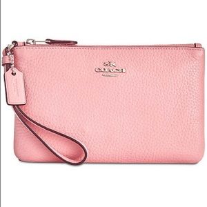 small pink coach wristlet